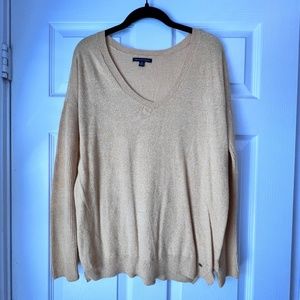 American Eagle Outfitters Yellow V-neck Sweater